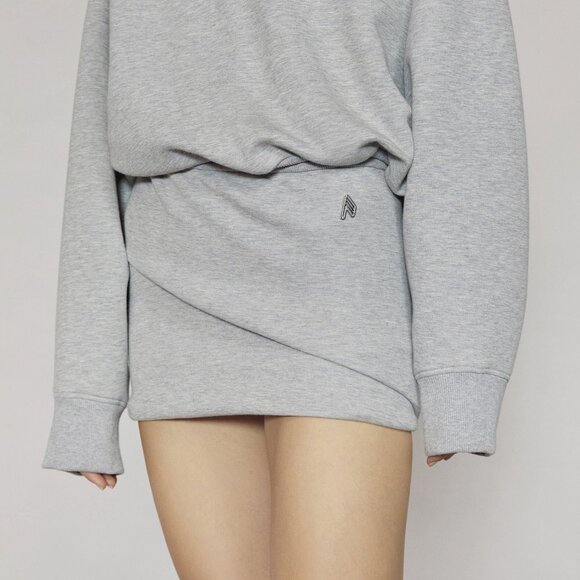 NWT THE ATTICO Ezra Light Grey Mini Skirt S - Picture 1 of 7